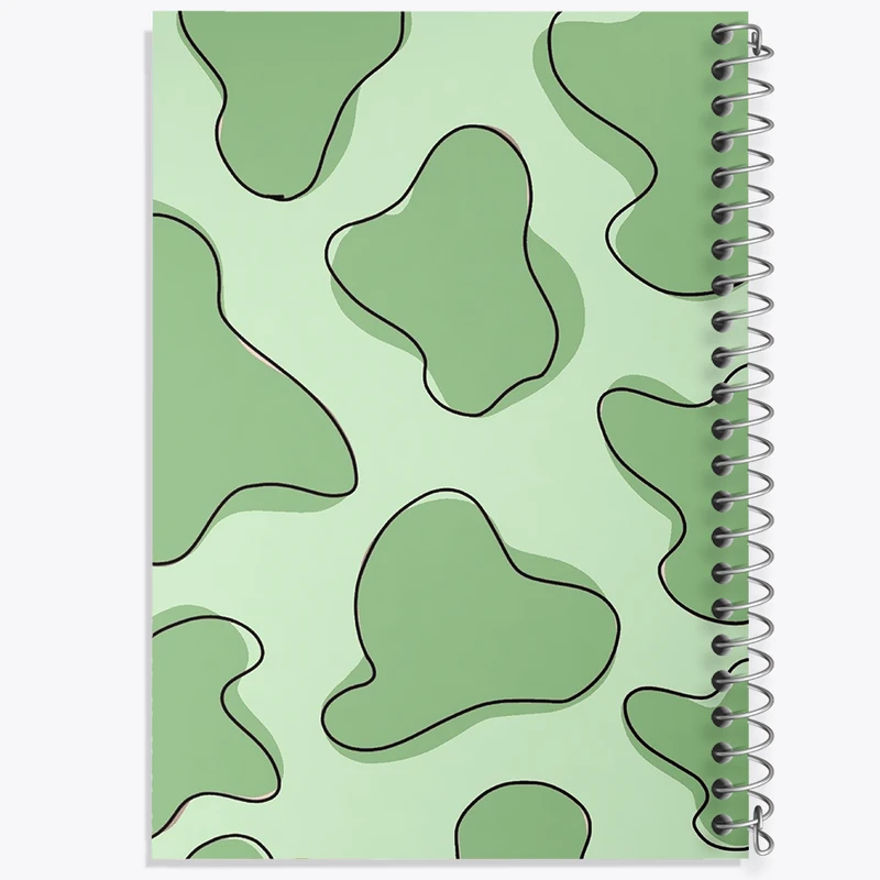 دفتر مشق 100 برگ خندالو طرح مینیمال سبز کد N2754