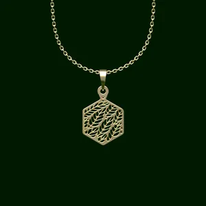 گردنبند طلا 18 عیار زنانه مدوپد مدل هندسی کد V2-1-1056