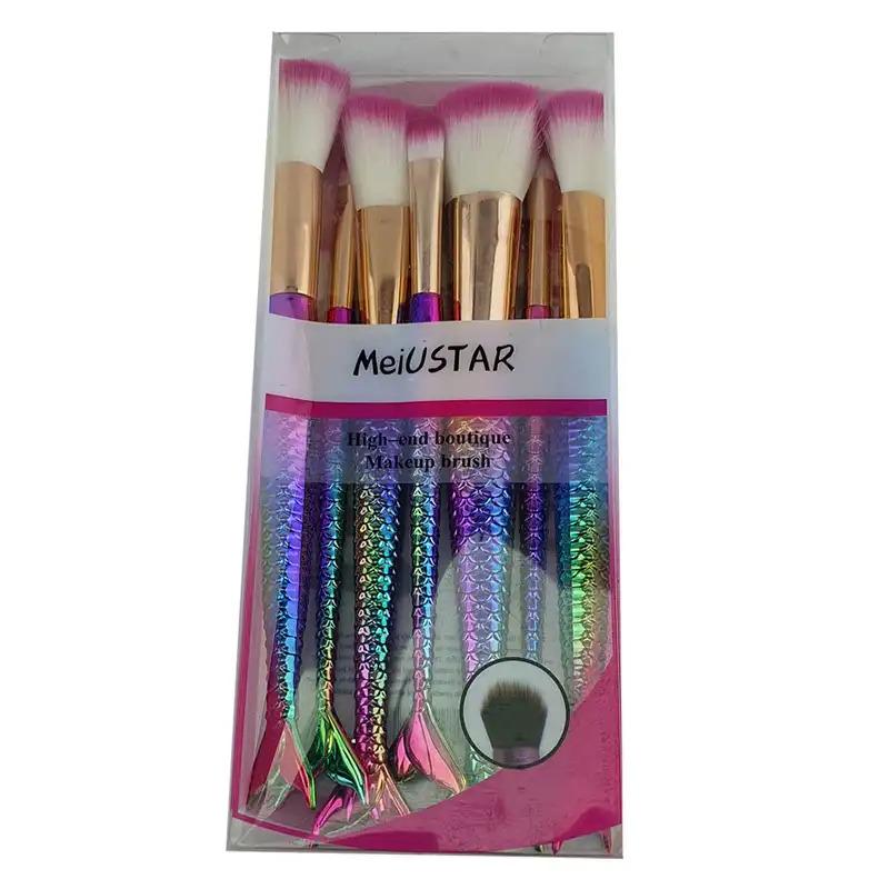 ست برس آرایشی میو استار طرح پری دریایی کد 1 بسته 7 عددی