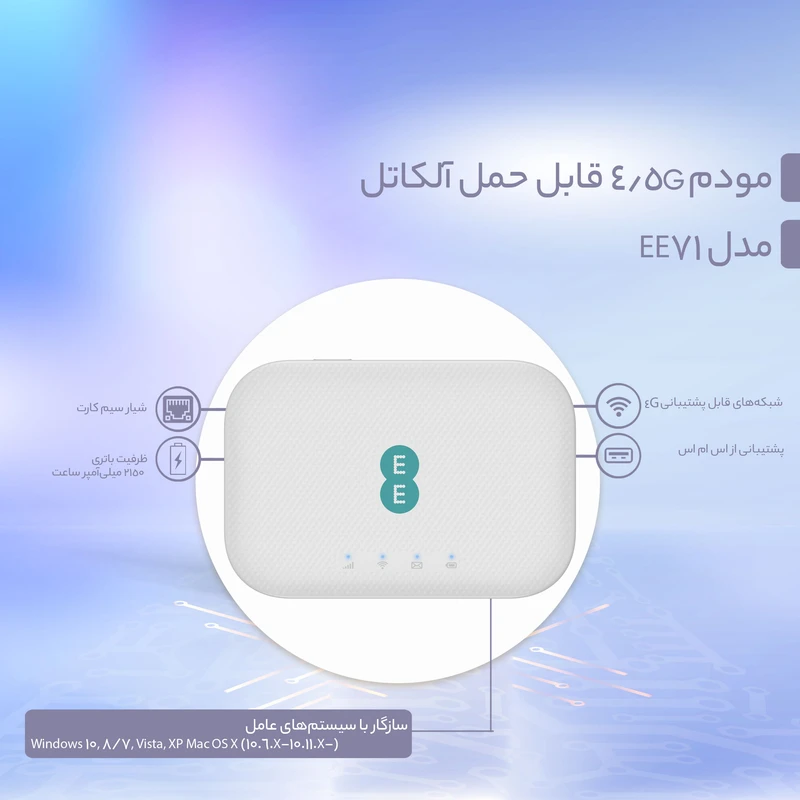 مودم 4.5G قابل حمل آلکاتل مدل EE71 عکس شماره 6