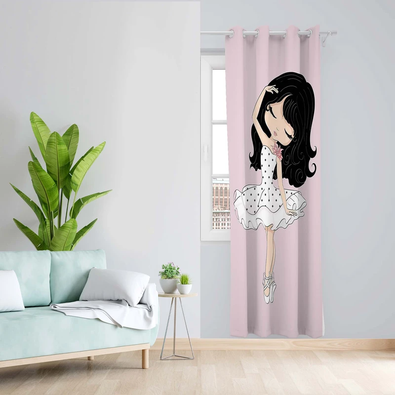 پرده طرح پرنسس مدل مخمل پانچی کد 5140 z سایز 140x200 سانتی متر