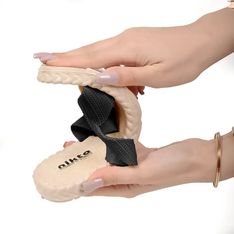 دمپایی زنانه نیکتا مدل ضربدری کد BK.2745