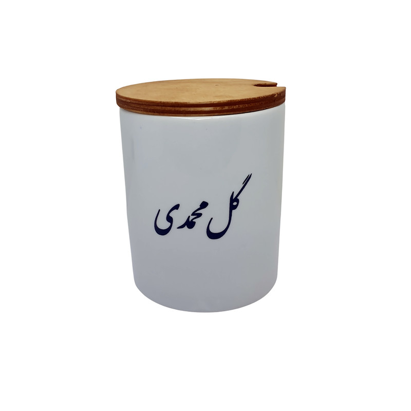 بانکه سرامیکی مدل تکست طرح گل محمدی