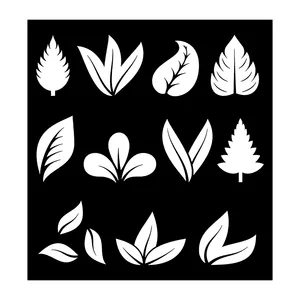 شابلون باتیس آرت طرح برگ کد 662