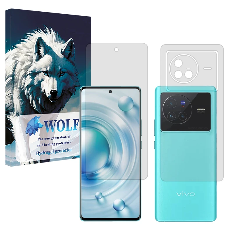 محافظ صفحه نمایش شفاف ولف مدل Tough مناسب برای گوشی موبایل ویوو X80 به همراه محافظ پشت گوشی