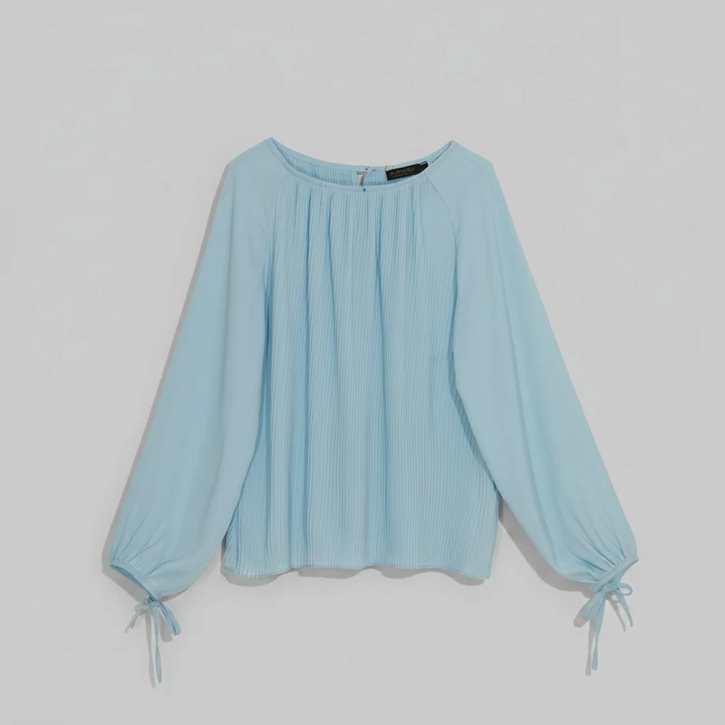 بلوز آستین بلند یقه گرد زنانه  مدل SN-BD-826788116