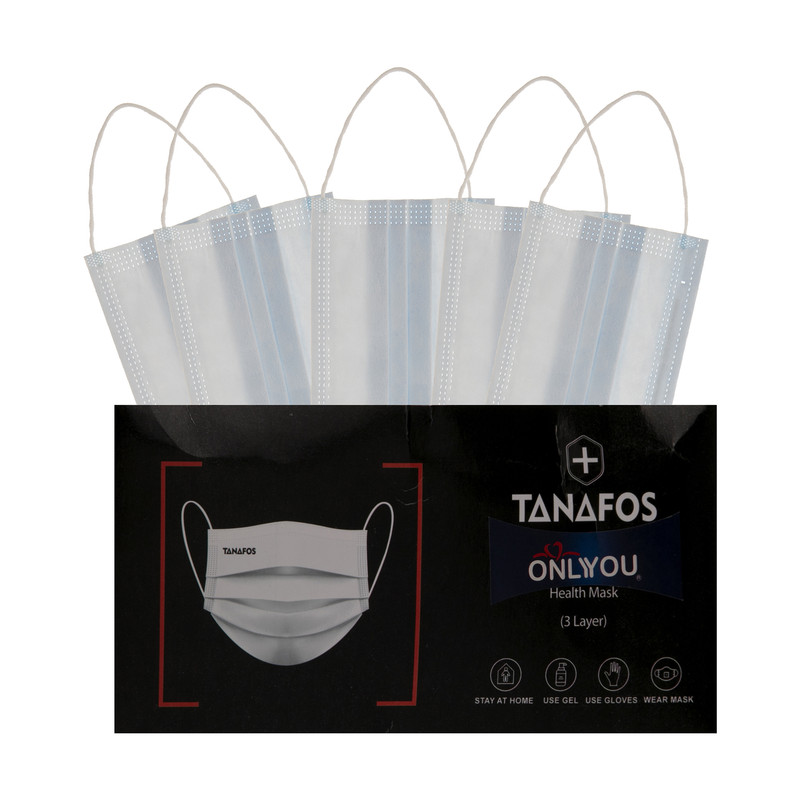 ماسک تنفسی اونلی یو مدل تنفس کد Blu 602 بسته 50 عددی