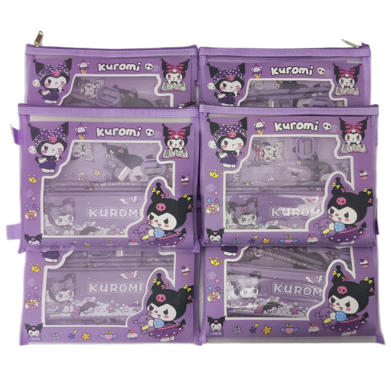 بسته لوازم تحریر مدل کرومی و گروه سانیرو کد 7214 مجموعه 8 عددی