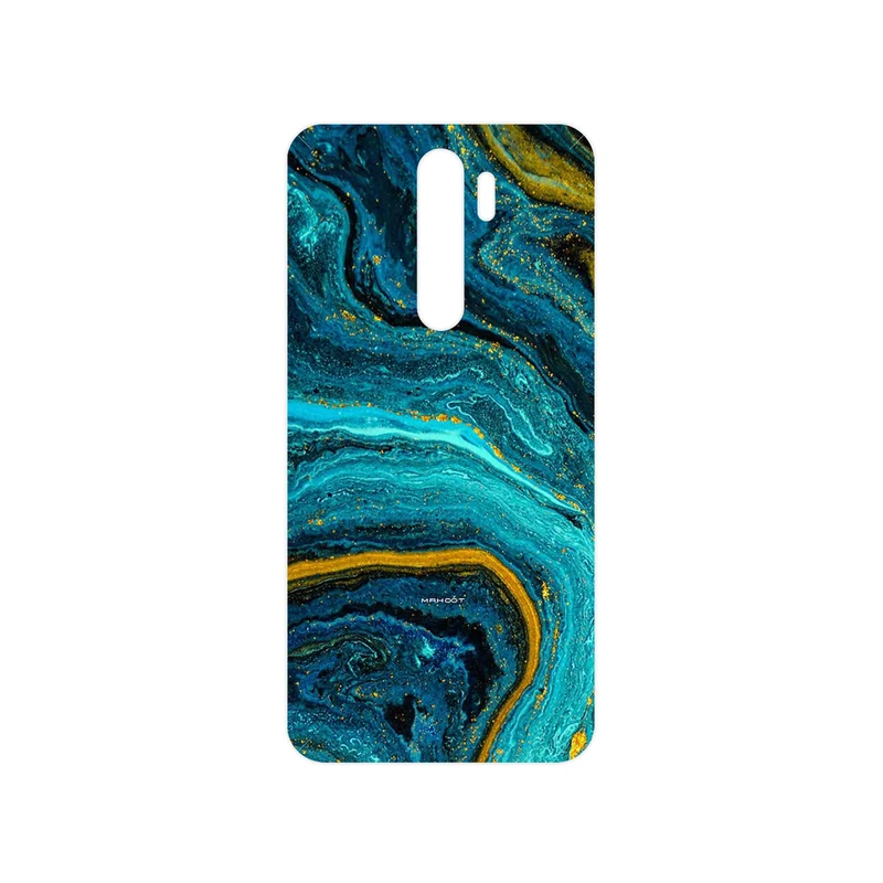 برچسب پوششی ماهوت مدل Turquoise marblewith golden streaks مناسب برای گوشی موبایل شیائومی Redmi Note 8 Pro