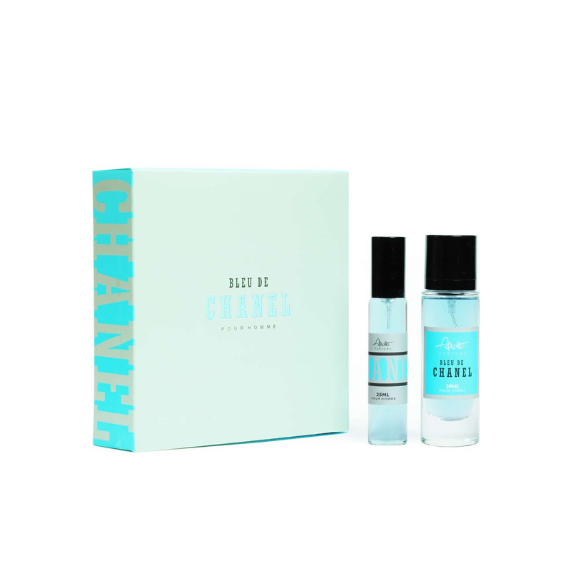 عطرجیبی مردانه آدولفو مدل Bleu de Chanel حجم 30 میلی لیتر به همراه عطرجیبی مردانه آدولفو مدل Bleu de Chanel حجم 25 میلی لیتر