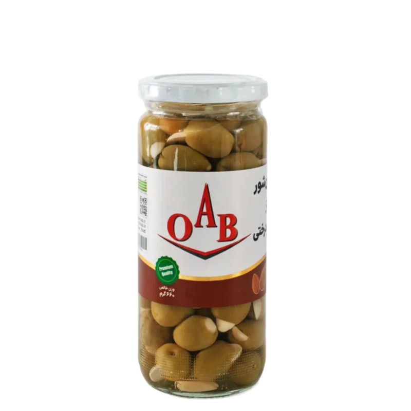 زیتون با مغز بادام اُ آ ب - ۵۰۰ گرم
