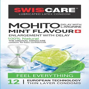 کاندوم سوئیس کر مدل MOHITO بسته 12 عددی