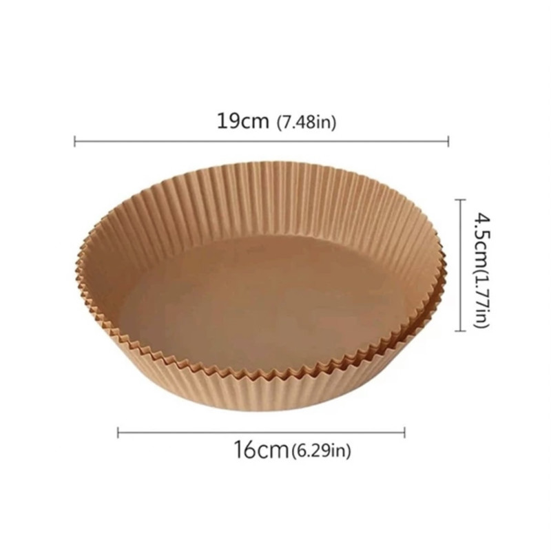 ظرف پخت مدل کاغذ سرخ کن هواپز طرح ایر فرایر کد M16 بسته 50 عددی