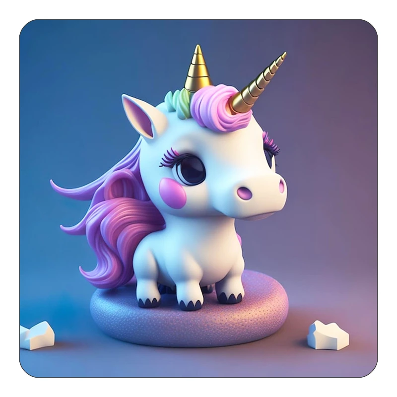 مگنت کاکتی طرح اسب تک شاخ و یونیکورن مدل mp33548