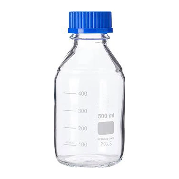   بطری آزمایشگاهی مدل درب پیچدار ظرفیت 500 میلی لیتر