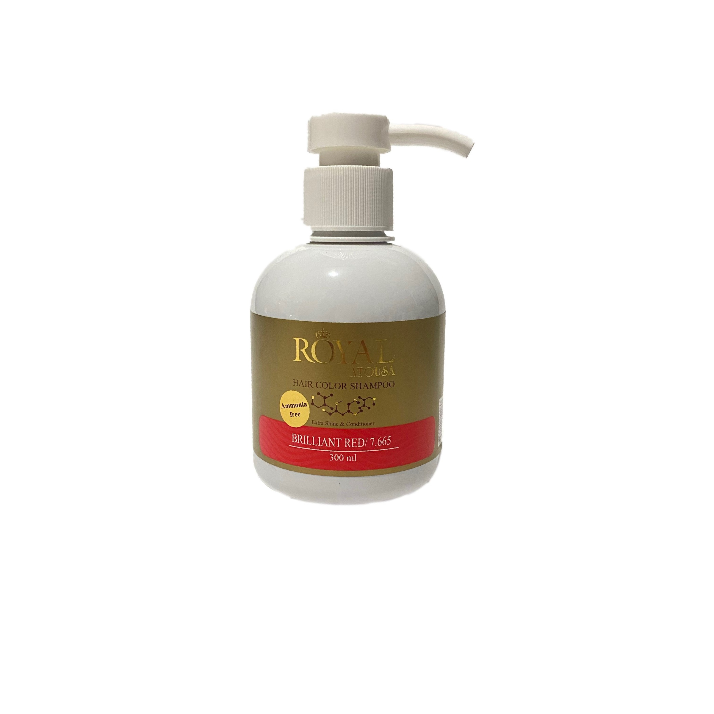 شامپو رنگ مو آتوسا رويال شماره 7.665 حجم 300 ميلي ليتر رنگ قرمز