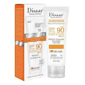 کرم ضد آفتاب بدون رنگ دیسار SPF 90 مدل no.ds313-2 مناسب پوست های چرب وزن 40 گرم