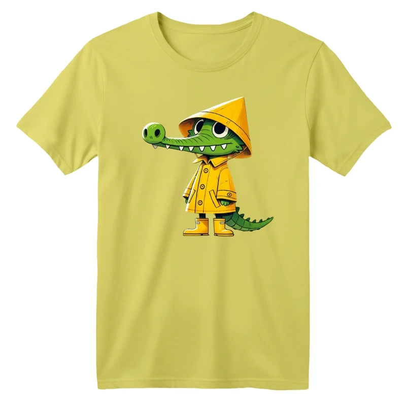 تی شرت آستین کوتاه بچگانه مدل تمساح و کلاه