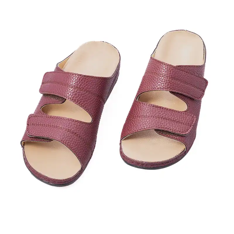 دمپایی طبی زنانه مدل خارپاشنه کد 203 رنگ زرشکی