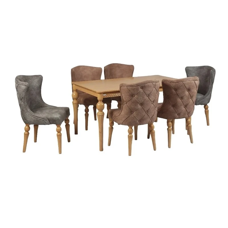 میز و صندلی ناهارخوری شش نفره گالری والریان مدل SH-Chester-2806