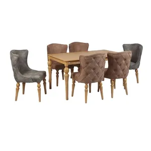 میز و صندلی ناهارخوری شش نفره گروه تولید اسپیناس مدل SH-Chester-210006
