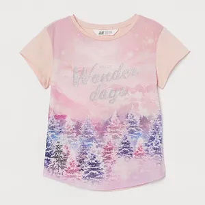 تی شرت آستین کوتاه دخترانه اچ اند ام مدل 0353