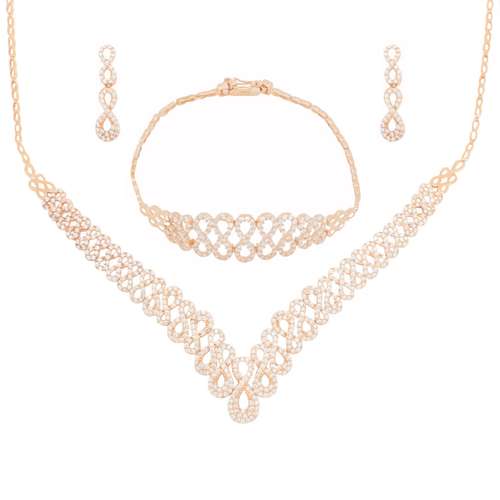 نیم ست طلا 18 عیار زنانه مدل C0036