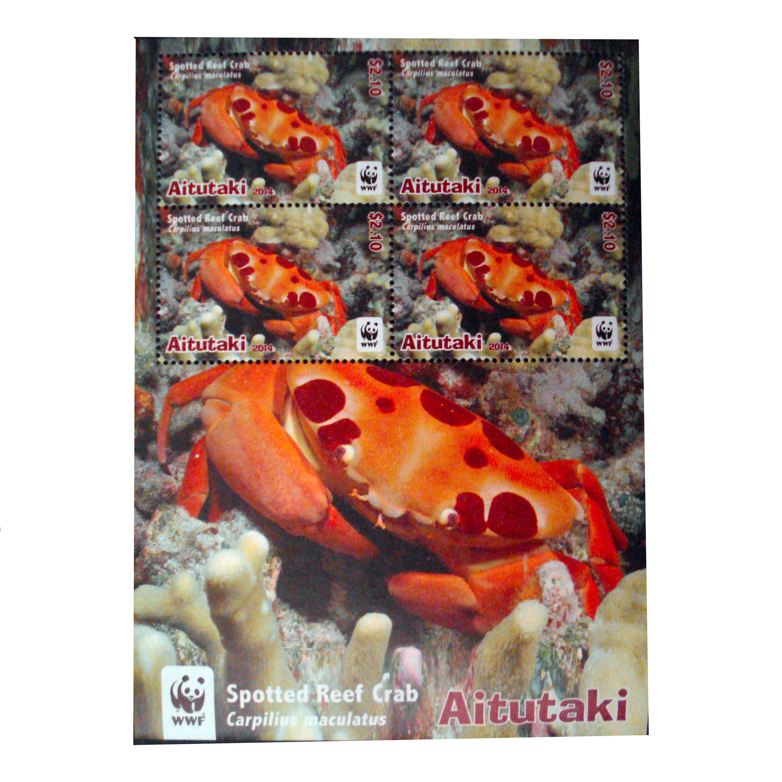 تمبر یادگاری مدل خرچنگ کد bc-1101 بسته 4 عددی