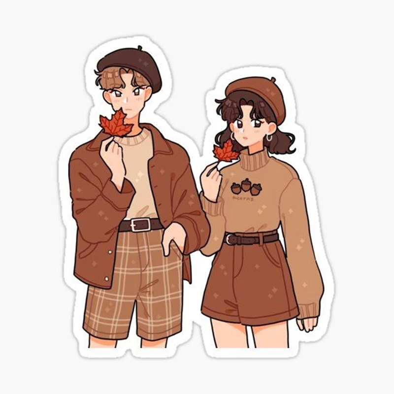 استیکر لپ تاپ طرح دخترو پسر کد 2681