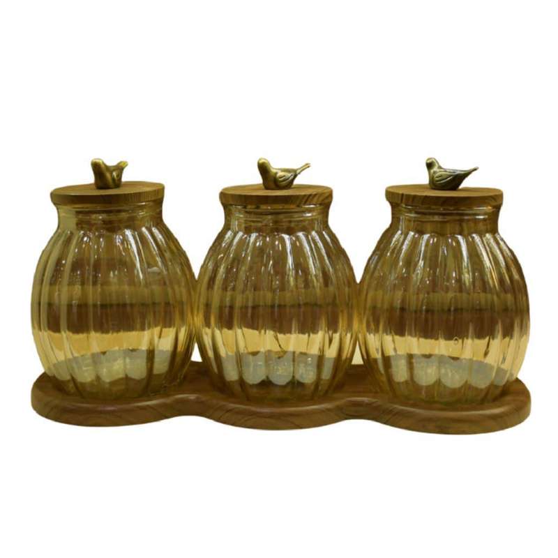 ست جا ادویه 3 پارچه مدل گنجشک