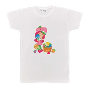 تی شرت بچگانه پرمانه طرح دختر توت فرنگی کد pmt.5160