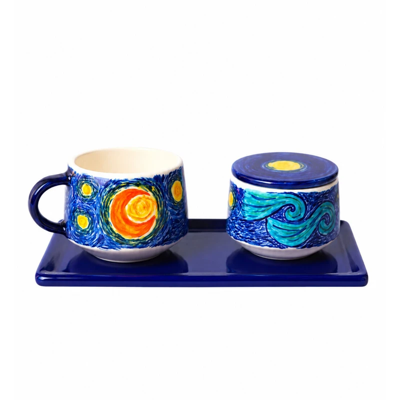 سرویس چای خوری سرامیکی مدل شب پرستاره