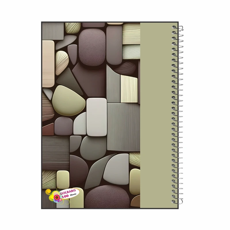 دفتر مشق 100 برگ گلبرگ مدل سنگ چین کد 1662