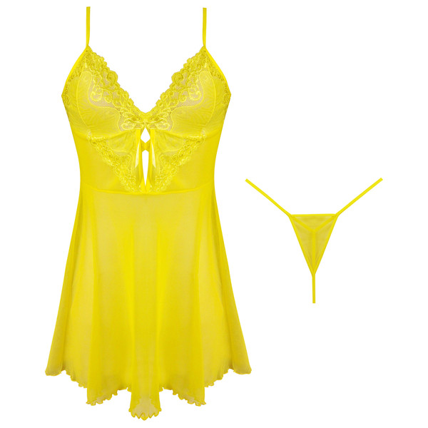 لباس خواب زنانه ماییلدا مدل 3752-512 رنگ زرد