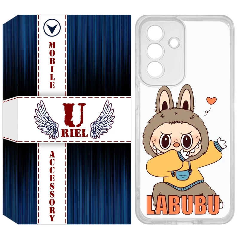 کاور یوریل مدل Clear کد 104 طرح لبوبو Labubu مناسب برای گوشی موبایل سامسونگ Galaxy A26
