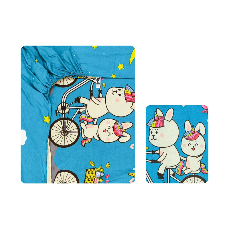 سرویس ملحفه 1 نفر 2 تکه آدنو مدل Rainbow کد MC11