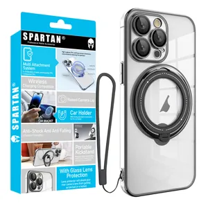 Spartan Ring Stand Strap Cover For Apple iPhone 16 Pro 
