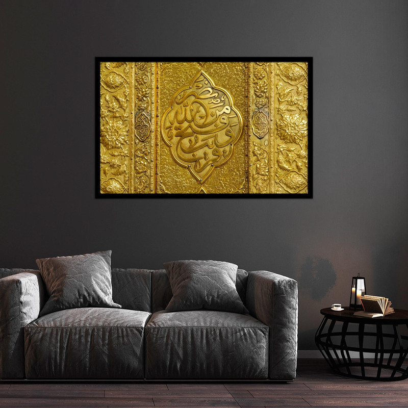 تابلو بکلیت طرح تصویر درب حرم امام رضا (ع) مدل B-bu2576