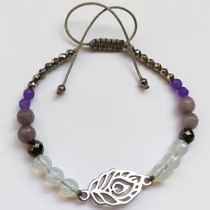 دستبند نقره زنانه مدل برگ