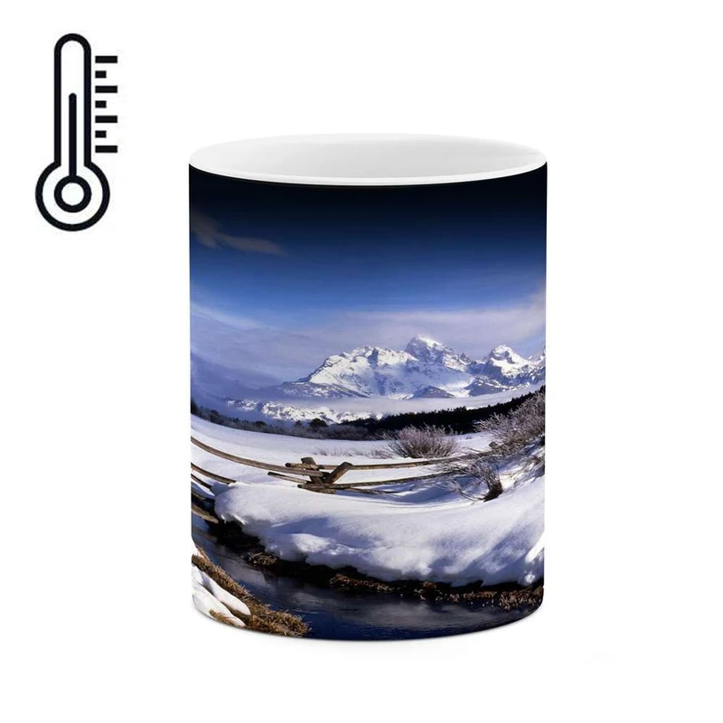 ماگ حرارتی کاکتی مدل منظره برفی کد mgh14992