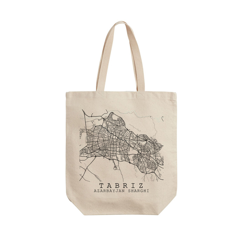 ساک خرید ترمه طراحان ایده مدل نقشه شهر تبریز کد map0500 - L