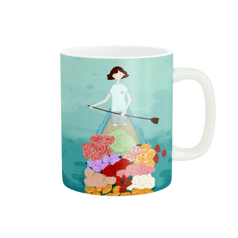 ماگ پاد آفرین طرح دختر وقایق کد 340