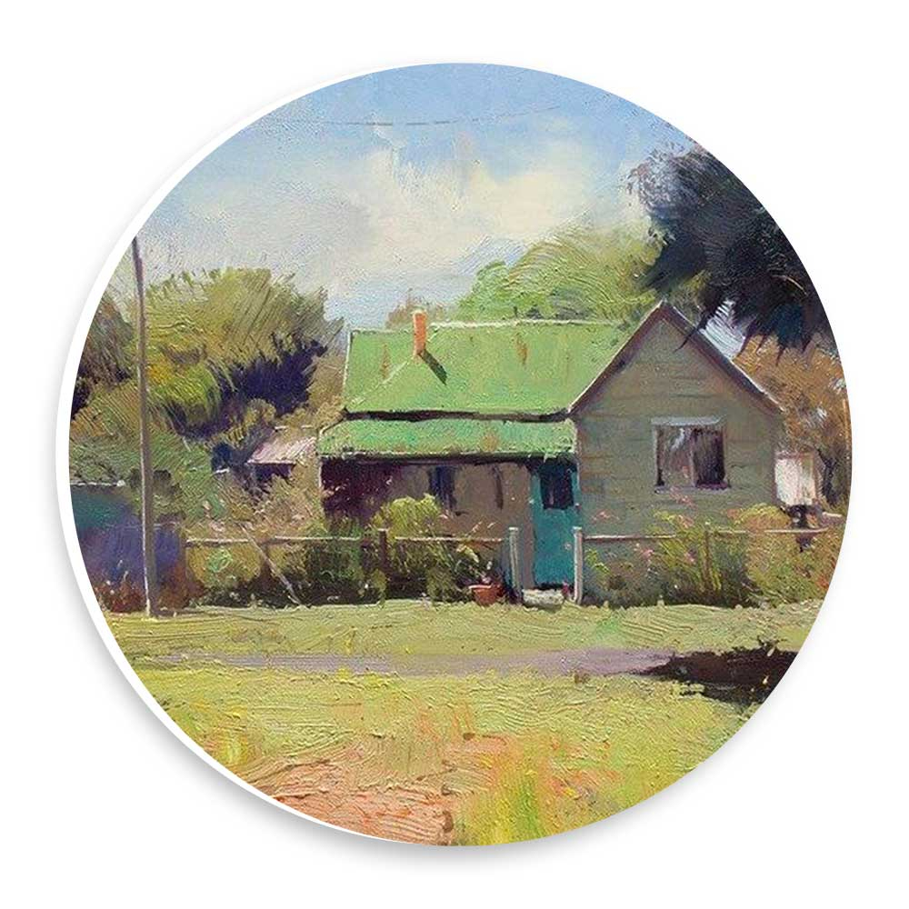  دیوارکوب طرح نقاشی خانه روستایی مدل wtb1079