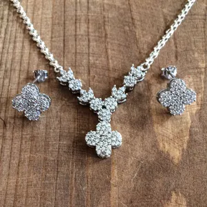 نیم ست نقره زنانه  کد 2072