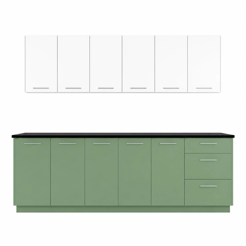 کابینت آشپزخانه زمینی/دیواری 7 در مدل ماچا