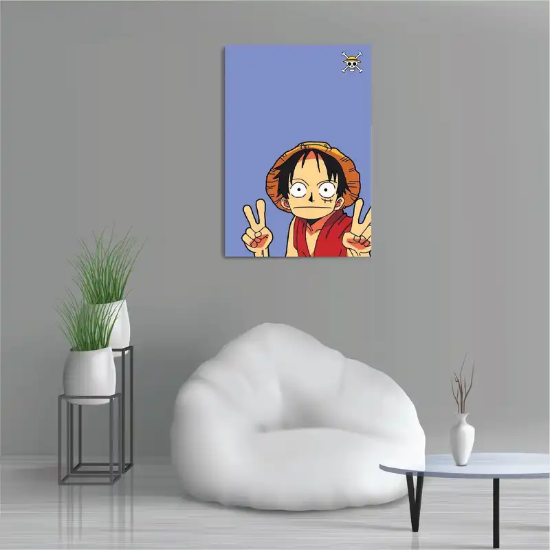 تابلو شاسی طرح کلاسیک انیمه وان پیس مانکی دی لوفی One Piece Monkey D Luffy مدل M0653