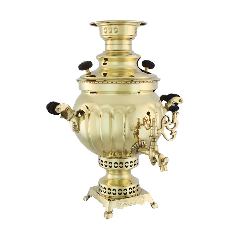 سماور زغالی عبدی مدل صدف گنجایش 5 لیتر