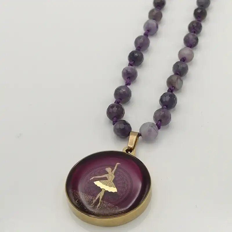 ست زنانه طرح رقص باله رنگ بنفش