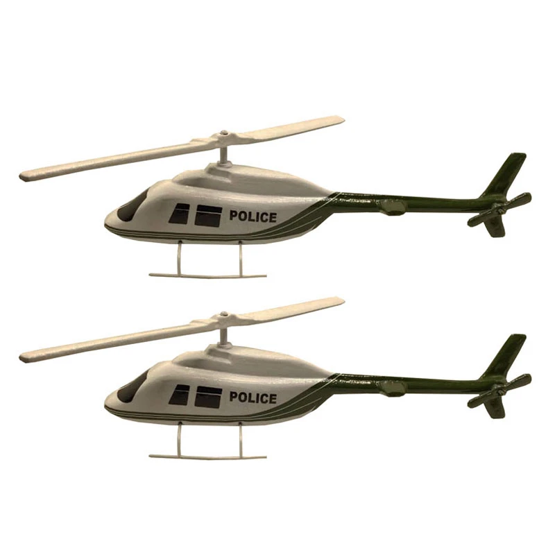 ماکت هلیکوپتر مدل 206 طرح پلیسی بسته 2 عددی