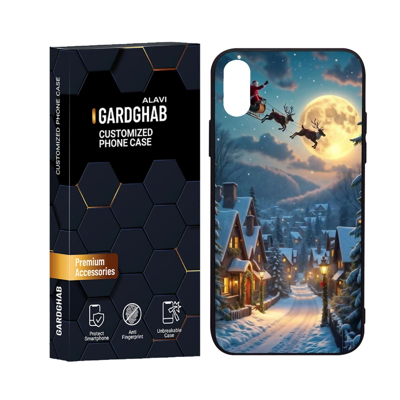 کاور گارد قاب علوی مدل دورژله ای پشت گلس کارتنی و انیمه مناسب برای گوشی موبایل اپل iPhone X / XS